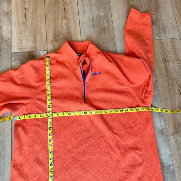 Solaris Mens Pullover Fleece 1/4 Zip Long Sleeve Orange XXL - Picture 4 of 10